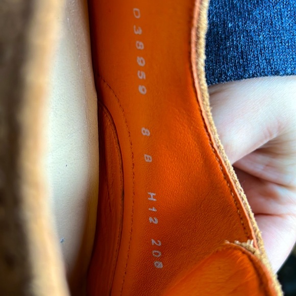 Cole Haan Alisa Oxford Women’s 8 B Brown Orange Leather Wingtip Loafer Shoes - Picture 5 of 14